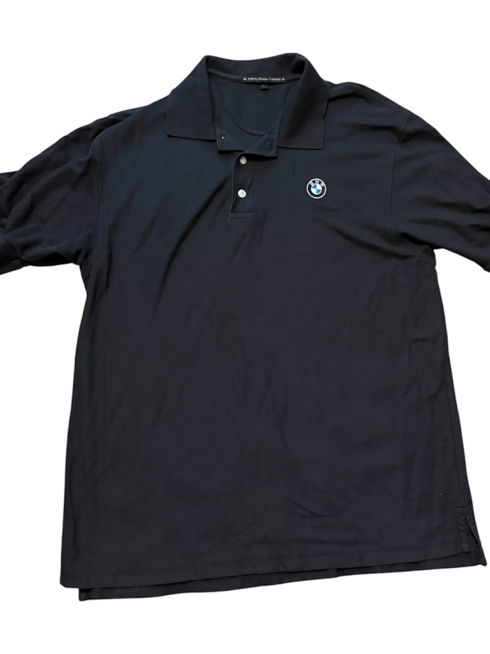 BMW Men’s Black Polo with Roundel Chest Logo